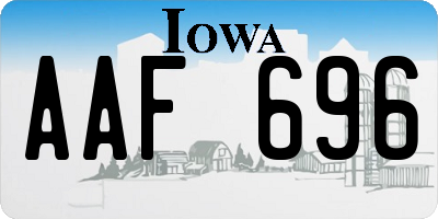 IA license plate AAF696