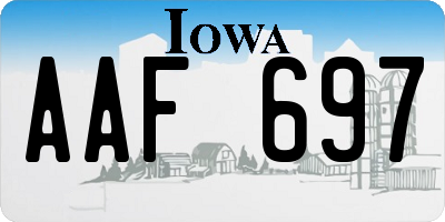 IA license plate AAF697