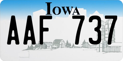 IA license plate AAF737