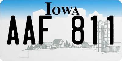 IA license plate AAF811