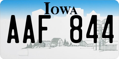 IA license plate AAF844