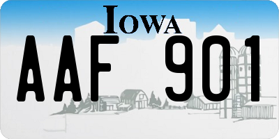 IA license plate AAF901