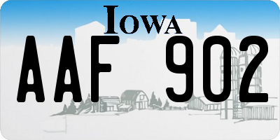 IA license plate AAF902