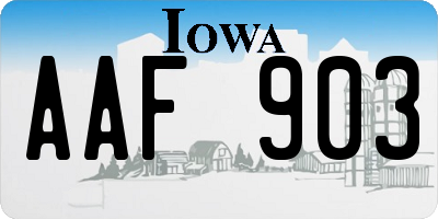 IA license plate AAF903