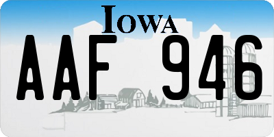 IA license plate AAF946