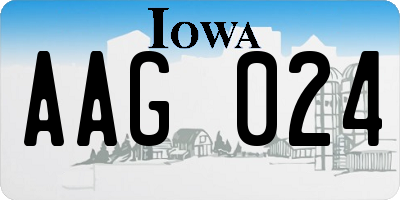 IA license plate AAG024