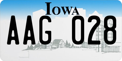 IA license plate AAG028