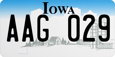 IA license plate AAG029