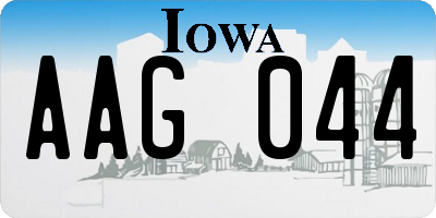 IA license plate AAG044