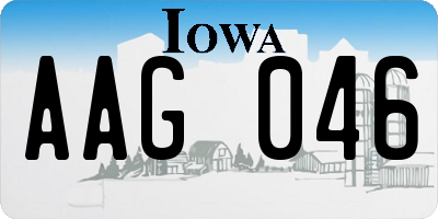 IA license plate AAG046