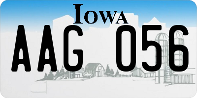 IA license plate AAG056