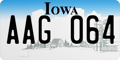 IA license plate AAG064