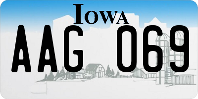 IA license plate AAG069
