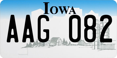 IA license plate AAG082