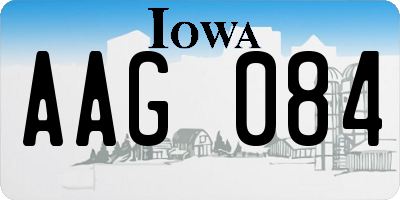 IA license plate AAG084