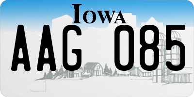 IA license plate AAG085