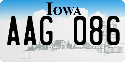 IA license plate AAG086