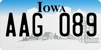 IA license plate AAG089