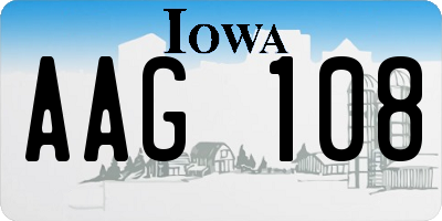 IA license plate AAG108