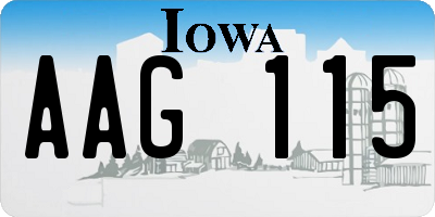 IA license plate AAG115