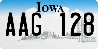 IA license plate AAG128