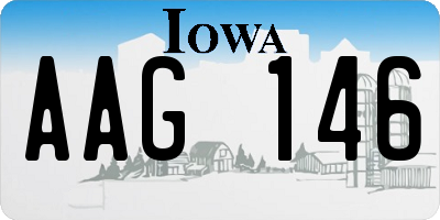 IA license plate AAG146