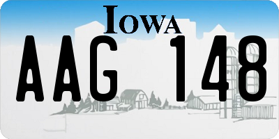 IA license plate AAG148