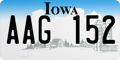 IA license plate AAG152