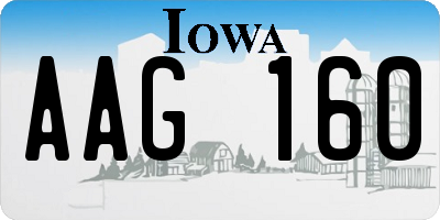IA license plate AAG160