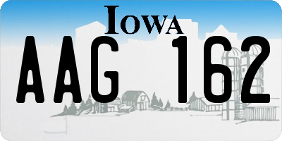 IA license plate AAG162