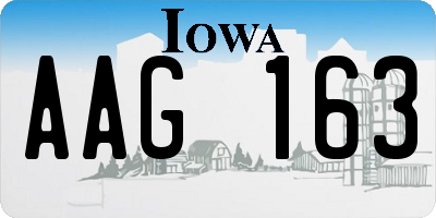 IA license plate AAG163