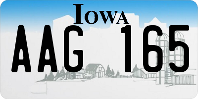 IA license plate AAG165