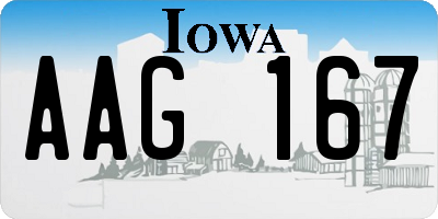 IA license plate AAG167