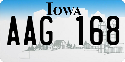 IA license plate AAG168