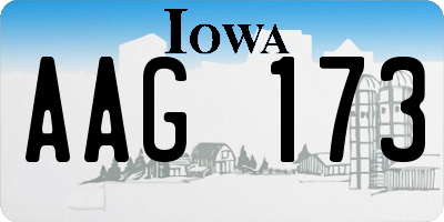 IA license plate AAG173