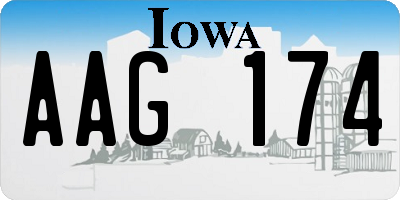 IA license plate AAG174