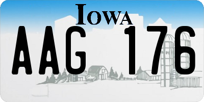 IA license plate AAG176
