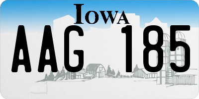 IA license plate AAG185