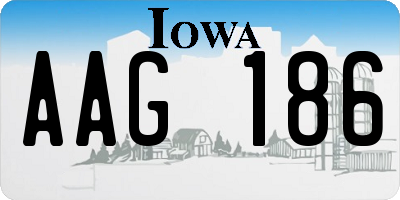 IA license plate AAG186
