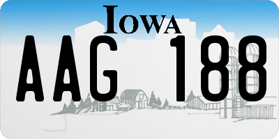 IA license plate AAG188