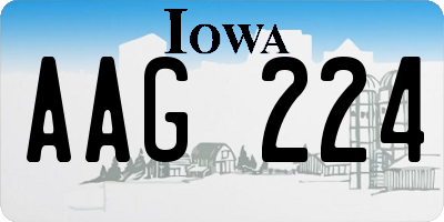 IA license plate AAG224