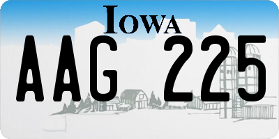 IA license plate AAG225