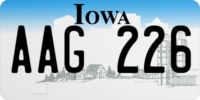 IA license plate AAG226