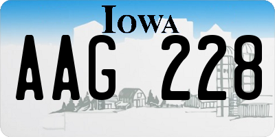 IA license plate AAG228