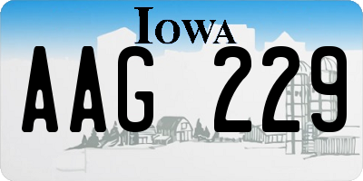 IA license plate AAG229