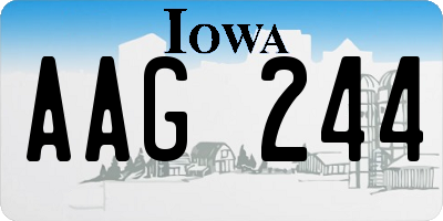 IA license plate AAG244