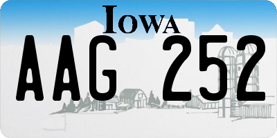 IA license plate AAG252