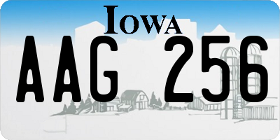 IA license plate AAG256