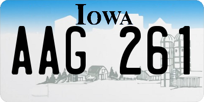 IA license plate AAG261