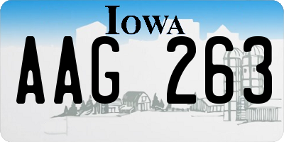 IA license plate AAG263